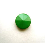 B14332 11mm Deep Green Sectional Shank Button Rising to a Centre Point - Ribbonmoon