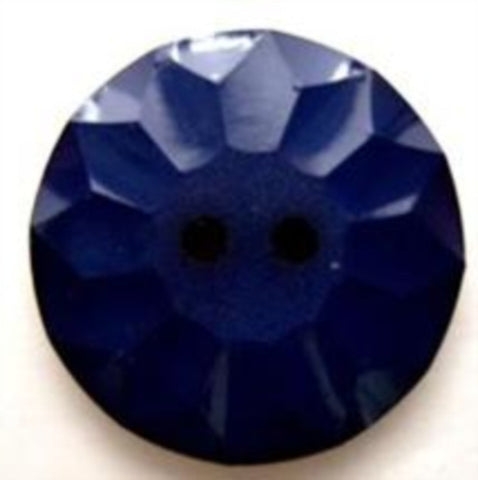 B6336 23mm Rich Navy Textured Gloss 2 Hole Button - Ribbonmoon