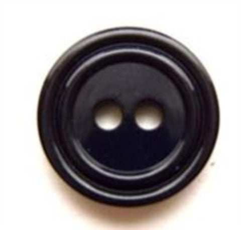 B5613 16mm Deep Navy High Gloss 2 Hole Button - Ribbonmoon