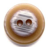 B9907 20mm Fawn and Frosted Greys Matt 2 Hole Button - Ribbonmoon