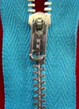 Z2175 YKK 18cm Peacock Blue Pin Lock No.3 Closed End Zip with Metal Teeth - Ribbonmoon