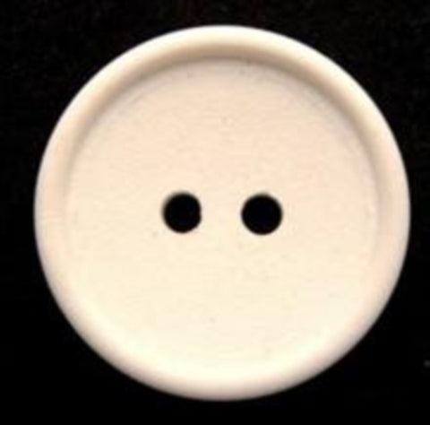 B5951 23mm Natural White Matt Centre 2 Hole Button - Ribbonmoon