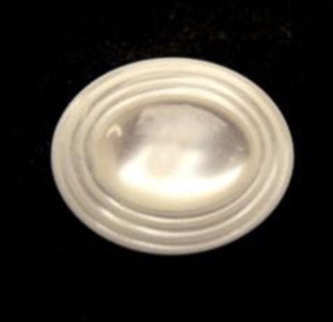 B12939 19mm Pearlised White Domed Centre Oval Shank Button - Ribbonmoon