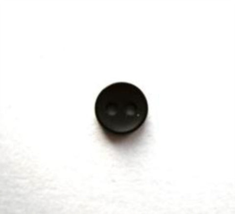 B17066 6mm Black Polyester Small 2 Hole Dolls Button - Ribbonmoon