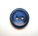 B9222 14mm Tonal Navy Pearlised 2 Hole Button - Ribbonmoon