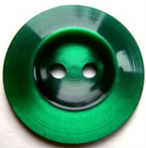 B17704 22mm Tonal Bottle Green Pearlised Polyester 2 Hole Button - Ribbonmoon