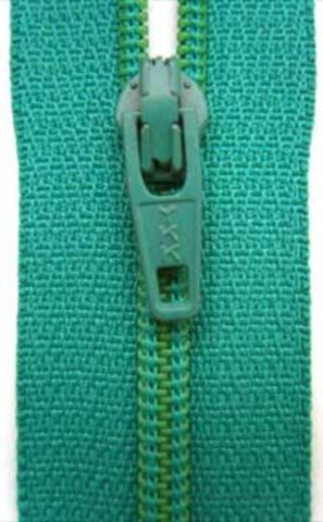 Z4614 YKK 18cm Jade Green Nylon No.3 Closed End Zip - Ribbonmoon