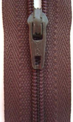 Z4730 YKK 10cm Dusky Congo Brown Nylon No.3 Closed End Zip - Ribbonmoon