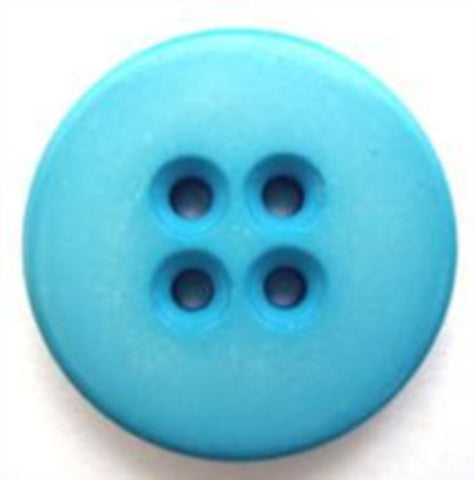 B7768 22mm Pale Peacock Blue Chunky Soft Sheen 4 Hole Button - Ribbonmoon