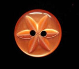 B18010 17mm Orange 2 Hole Polyester Star Button - Ribbonmoon