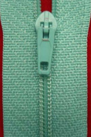 Z3349 18cm Deep Dusky Aqua Nylon Pin Lock No.3 Closed End Zip - Ribbonmoon