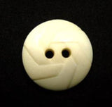 B15699 18mm Cream Matt and Gloss Textured 2 Hole Button - Ribbonmoon