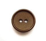 B13459 16mm Coffee Brown Matt Centre 2 Hole Button - Ribbonmoon