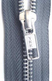 Z4785 41cm Mid Grey YKK Metal Teeth No.5 Open End Zip