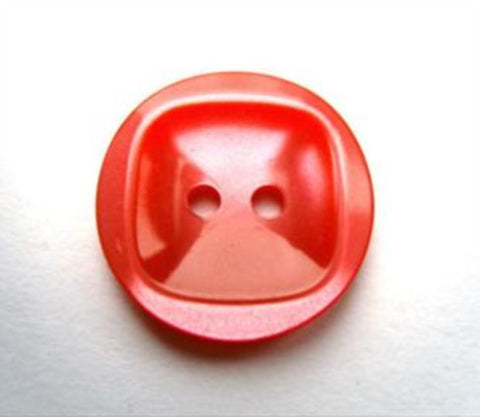 B17747 18mm Tonal Pale Salsa Pearlised Polyester 2 Hole Button - Ribbonmoon