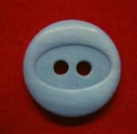 B17980 15mm Frosted Cornflower Blue Matt Bone Sheen 2 Hole Button - Ribbonmoon