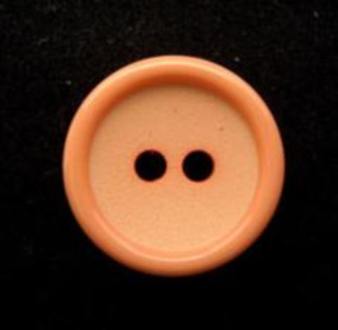 B8572 16mm Apricot Matt Centre 2 Hole Button - Ribbonmoon