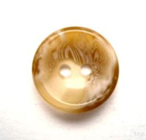 B7965 15mm Toffee Aaran Chunky Gloss 2 Hole Button - Ribbonmoon