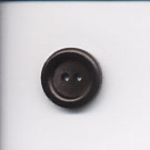 B8142 18mm Black Raised Rim 2 Hole Button - Ribbonmoon