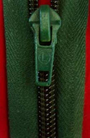 Z0892 Optilon 48cm Dusky Bottle Green Nylon No.3 Closed End Zip - Ribbonmoon