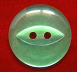 B4336 19mm Deep Mint Green 2 Hole Polyester Fish Eye Button - Ribbonmoon