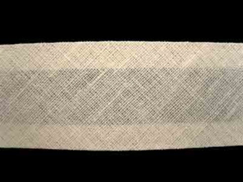 BB046 25mm Ivory Cream 100% Cotton Bias Binding Tape - Ribbonmoon