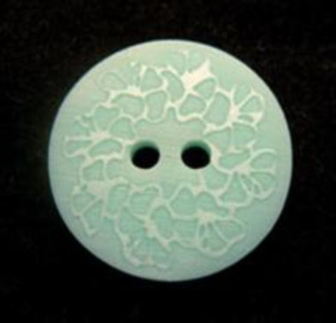 B8751 19mm Tonal Aqua Gloss and Matt 2 Hole Button - Ribbonmoon