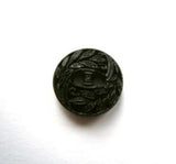 B17715 12mm Black Textured 2 Hole Button - Ribbonmoon