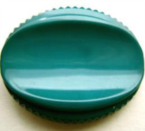 B14329 30mm Jade Green Gloss Oval Shank Button - Ribbonmoon