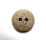 B16642 15mm Stone Beige Speckled Soft Sheen 2 Hole Button - Ribbonmoon