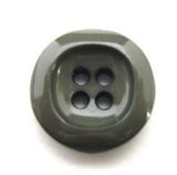B10781 18mm Dark Grey Green High Gloss 4 Hole Button - Ribbonmoon