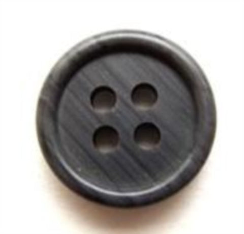 B5980 15mm Tonal Slate Grey Soft Sheen 4 Hole Button - Ribbonmoon