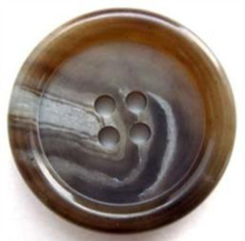 B5315 26mm Misty Aaran Brown Faux Horn 4 Hole Button