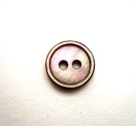 B13514 11mm Dark Grey Nacre Shimmer 2 Hole Button - Ribbonmoon