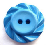 B13158 21mm Delphinium Blue 2 Hole Button with a Fluted Edge - Ribbonmoon