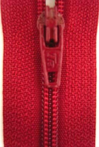 Z3774 41cm Deep Brick Red Nylon No.3 Closed End Zip - Ribbonmoon