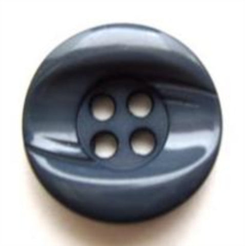 B5968 18mm Air Force Blue Chunky High Gloss 4 Hole Button - Ribbonmoon