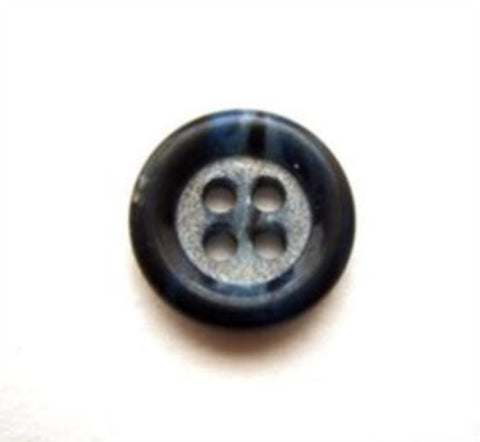 B11335 14mm Frosted Tonal Navy 4 Hole Button - Ribbonmoon