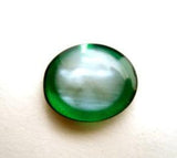 B14409 17mm Hunter Green and Pearl Variegated Oval Shank Button - Ribbonmoon