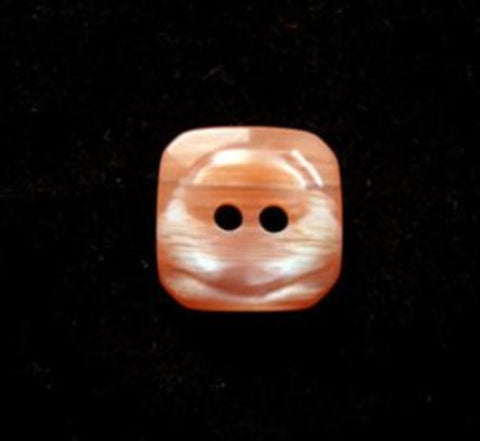 B17914 12mm Frosted Apricot Semi Pearlised Shimmer 2 Hole Button - Ribbonmoon