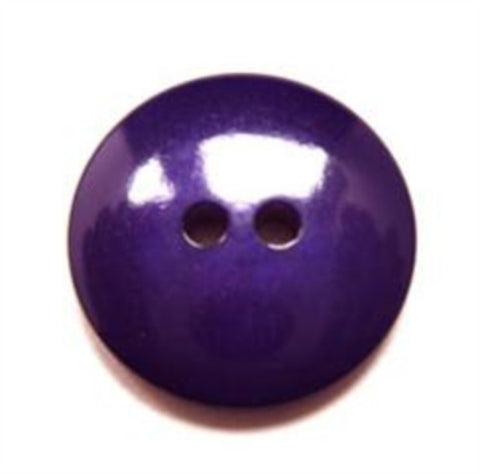 B11223 18mm Deep Purple High Gloss Domed 2 Hole Button - Ribbonmoon