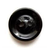 B6924 15mm Black High Gloss 2 Hole Button with a Centre Silver Shimmer - Ribbonmoon