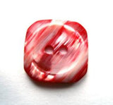 B17720 18mm Frosted Scarlet Berry Pearlised Shimmery 2 Hole Button - Ribbonmoon