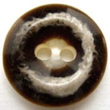 B9877 23mm Brown and Natural Gloss 2 Hole Button - Ribbonmoon