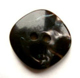 B17713 19mm Black and Pearlised Brown Glossy 2 Hole Button - Ribbonmoon