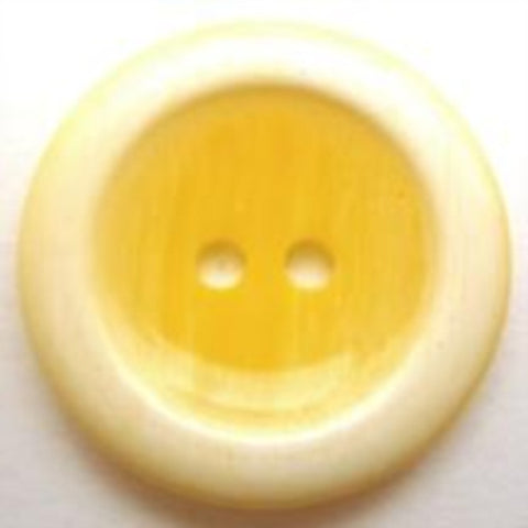 B9132 23mm Frosted Yellow Gloss 2 Hole Button - Ribbonmoon