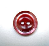 B16353 15mm Tonal Burgundy with a Pearl Raised Ring 2 Hole Button - Ribbonmoon