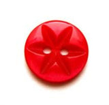 B7414 14mm Red and Hot Pink 2 Hole Polyester Star Button - Ribbonmoon