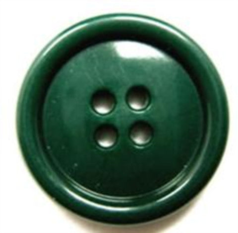 B15702 23mm Dark Woodpecker Green High Gloss 4 Hole Button - Ribbonmoon