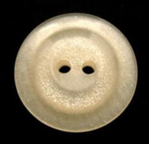 B9887 20mm Ivory Gloss Polyester 2 Hole Button with a Glitter Shimmer